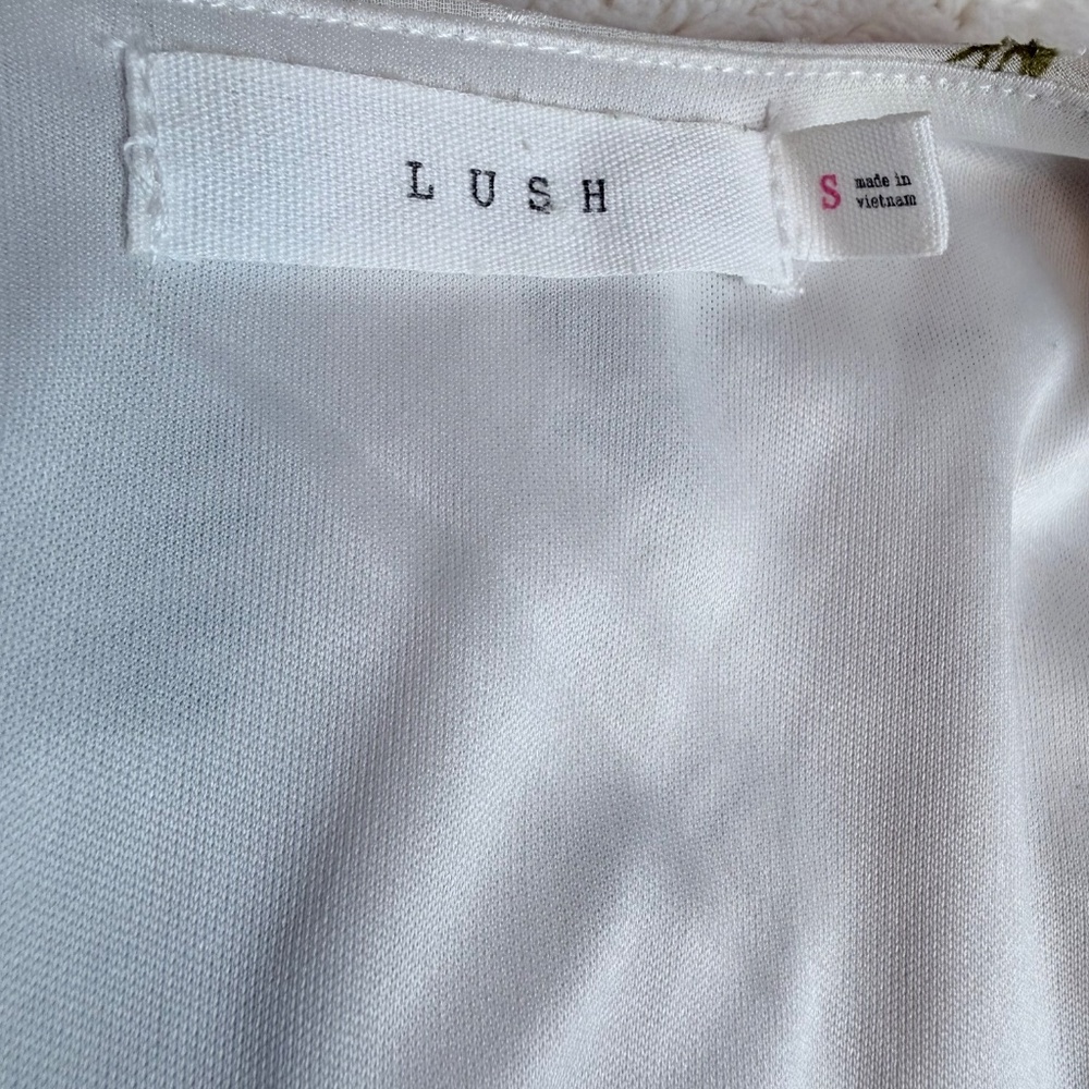 Lush Floral Ruched Ruffle Mini Dress - Picture 2 of 8